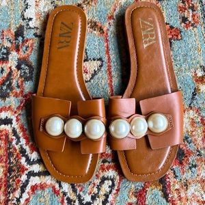 ZARA Embellished Slip-on Sandal